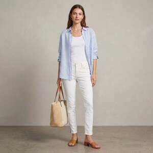 Lola Jeans Blair Ivory Mid Rise Skinny Ankle Jeans Women's Size 28 NWT